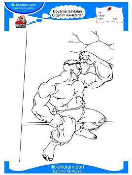 Çocuklar İçin Hulk Boyama Sayfaları 
